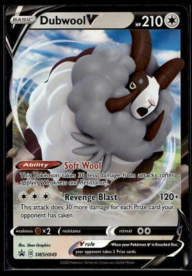 Pokemon SWSH: Sword & Shield Promo Cards SWSH049 Dubwool V NM - Image 1 of 2