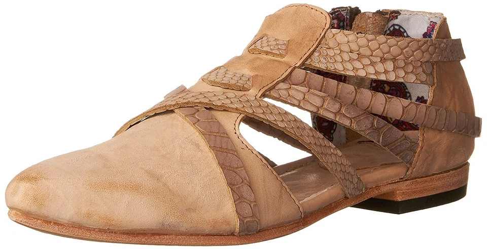 Freebird by Steven FAB! Emory Cut Out Leather Booties in Beige Size 8 - Image 1 of 4