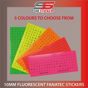Pegatinas fluorescentes Fanatec 10 mm para caja de ruedas/botones de simulador VARIOS COLORES - Imagen 1 de 15