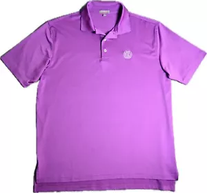 Peter Millar Summer Comfort Polo Large Country Club of Florida Golf Purple - Picture 1 of 15