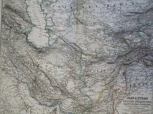 Iran Persia Turkestan Afghanistan Baluchistan 1881 Petermann detailed map - Picture 1 of 4