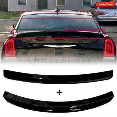 For Chrysler 300 300C 2011-2018 US Glossy Black REAR ROOF SPOILER + Spoiler Wing - Изображение 1 из 4
