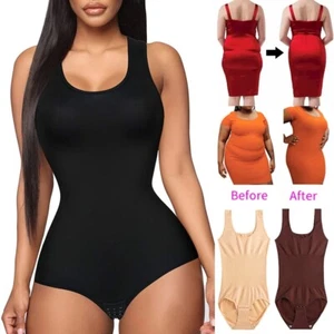 Women Seamless Shapewear Bodysuit Tummy Control Body Shaper Slimming Underwear - Picture 1 of 58