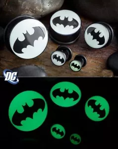 PAAR-Comics Batman Glow Acryl Single Flare Ohrstöpsel 16 mm/5/8" Stärke - Bild 1 von 6
