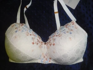 NWT! Amoena Daydream Off White Multi Floral Wireless Pockets Mastectomy Bra 38D - Picture 1 of 3