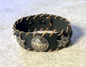 leather bracelet men Biker Style - Picture 1 of 3