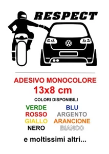 BIKERS RESPECT Car Sticker GOLF GTi Motorcycle Abarth VW Motorcycle Sticker - Picture 1 of 1