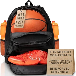 Sportrucksack - große Sport Fußball & Basketballtasche - separater Ball & Stollen - Bild 1 von 12