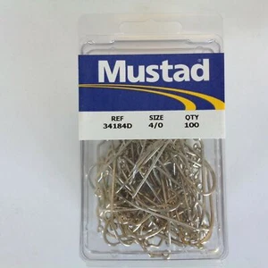 Mustad 100er Pack Angelhaken 34184D O'Shaughnessy Jighaken 100er Pack Größe 4/0 - Bild 1 von 2
