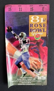 1995 Rose Bowl Oregon Ducks vs Penn State Nittany Lions Ticket Stub 1/2/95 - Picture 1 of 2