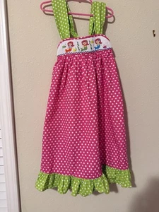 mermaid Smocked Dress By Babeeni Size 4 - Picture 1 of 5