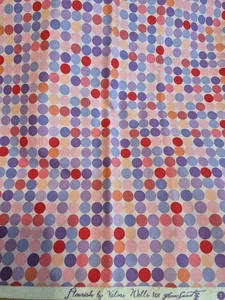 NOS Flourish By Valori Wells For Free Spirit Fabric PINK DOTS 1YD - Picture 1 of 3