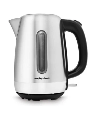 Hervidor de agua Morphy Richards Equip, 1,7 L, caja de acero inoxidable cepillado de ebullición rápida de 3 kW Foto 1 de 4