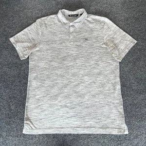 Travis Mathew Polo Shirt Mens Gray Space Dye Golf Casual Athletic Large - Picture 1 of 10
