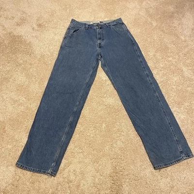 GAP Jeans Mens 32x34 Blue Mechanic Carpenter Utility Workwear Straight Denim - Image 1 of 4