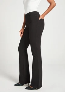 Pantalón de Vestido Betabrand Petites Mediano Clásico Pierna Recta Yoga Negro W0076-BK PM - Imagen 1 de 14