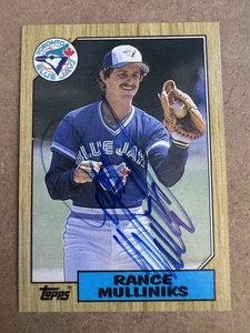 RANCE MULLINIKS 1987 Topps #537 Autographed SIGNED Card TORONTO BLUE JAYS - Picture 1 of 2