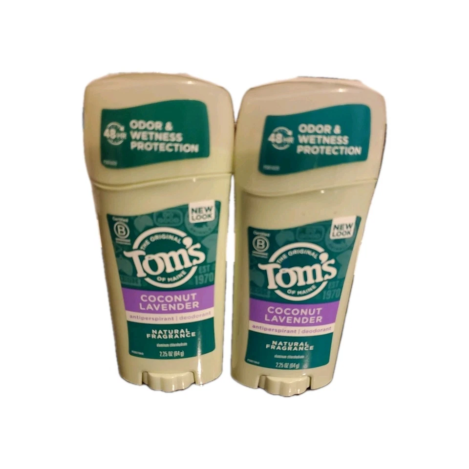 2 x Desodorante antitranspirante Tom's of Maine COCO LAVANDA 2,25 OZ DESCONTINUADO Foto 1 de 1