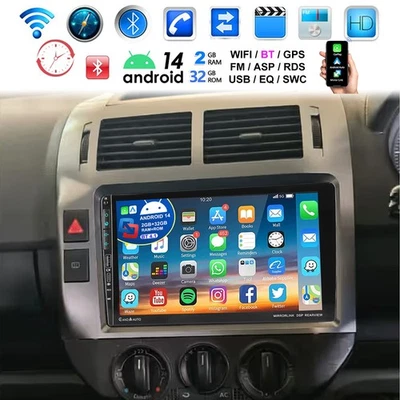 2+32GB Für VW Polo 9N 2001-2009 Autoradio Android14 Carplay RDS GPS Nav RDS WIFI - Bild 1 von 4