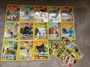 National Geographic Kids magazines, 13 Issues 158 To 170, 12 x Cards, 1 Stickers - Picture 1 of 5
