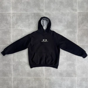 Vintage Oakley Center Logo Fleece Winter Hoodie Jacket Y2K Size L Men - Picture 1 of 24
