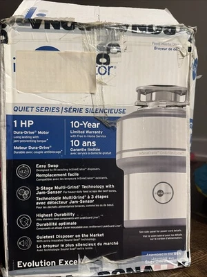 Eliminador de basura de residuos de alimentos InSinkErator Evolution Excel 1 HP leer - Imagen 1 de 4
