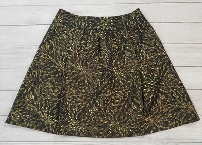 Lane Bryant Womens Skirt Size 14 Quilted Gold A Line Career Metallic Zip - Image 1 of 4