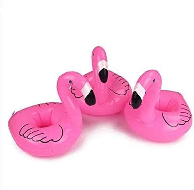 4X Inflatable Flamingo Drink Holder Floating Cup Holders Pool Can Holder - image 1 of 4