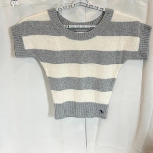 Vtg Abercrombie Fitch Y2K Sweater Large Stripe Wool Cashmere Logo Preppy 18629 - Picture 1 of 9
