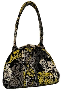 Vera Bradley Eloise Umhängetasche Schulter/Handtasche ~ schwarz Barock Kisslock ~ nicht mehr produziert - Bild 1 von 20