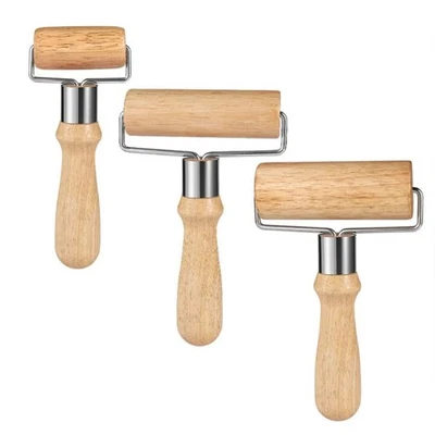 Dough Baker Roller Small Wooden Rolling Pin Non Stick for Pizza Baking Home - Image 1 of 4