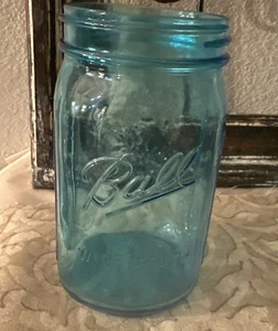 Große Öffnung Türkis Blau Kugel Einmachen Einmachglas 28 Unzen - Bild 1 von 5