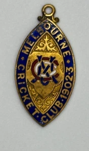 RARE Antique 1902 MCC Melbourne Cricket Club Members Badge by JR Gaunt - Picture 1 of 8