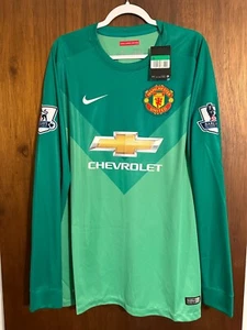 BNWT Manchester United 2014 2015 GK home #1 DE GEA XL shirt - Picture 1 of 7