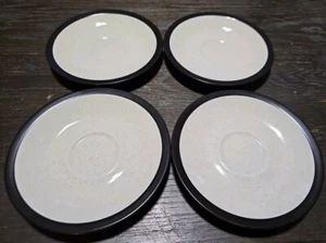 Vintage Mikasa Saucer 6 1/4" Terra Stone Vanilla Lot Of 4 - Picture 1 of 5