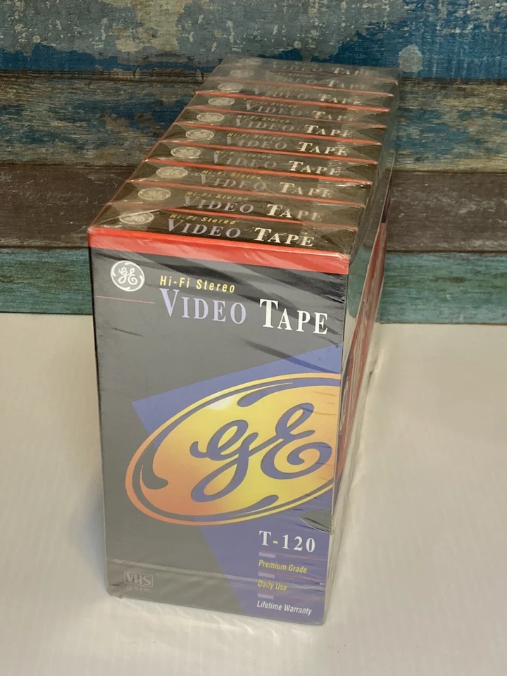 Two GE VHS Tapes T-120 And Fuji HQ120