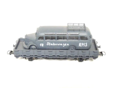 Fleischmann: Conv: militare: Wermacht con autobus Stubwagen RMS  R.193 - Immagine 1 di 3