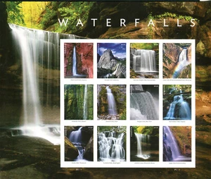 USPS #5800NDC Waterfall stamps IMPERF Sheet of 12 IN STOCK in USA - Picture 1 of 1