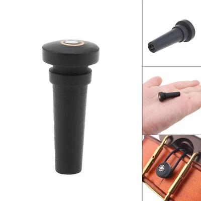 3/4 4/4 Universal Ebony Violin Endpin Inlay Shell Wooden Violin Parts - Image 1 of 4