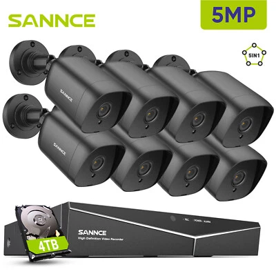 SANNCE 5MP Lite 8CH DVR Security Camera IP66 Remote Access Night Vision H.264+ - Image 1 of 4