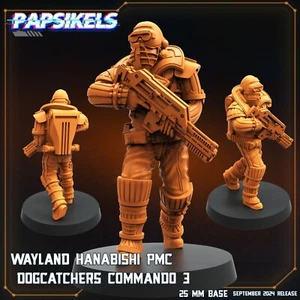 Wayland Hanabishi PMC Dogcatcher Commando 3 Papsikels Miniature AvP Aliens - Picture 1 of 1