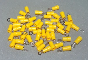 10/20/50Pcs RV5.5-4S Yellow Ring insulated Crimp Terminal suit 4-6mm² 12-10AWG - Picture 1 of 4
