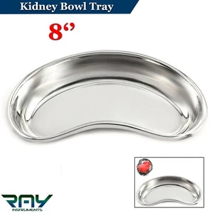 Bandeja renal instrumentos veterinarios quirúrgicos de acero inoxidable dental de 8" (mediana) - Imagen 1 de 3