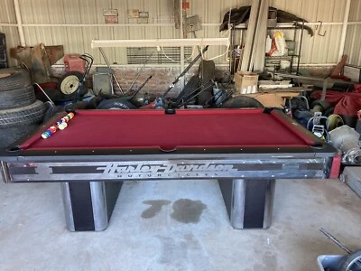 Olhausen 30th Anniversary Midnight Chrome Harley Davidson pool table. - Image 1 of 4