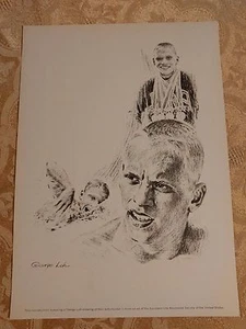 George Loh Frameable Print Drawing of DON SCHOLLANDER Olympic Champion Swimmer - Bild 1 von 1