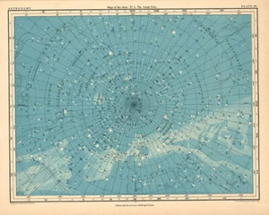 Atlas of Astronomy by Alex Keith Johnston Plate - 19. Maps of the Stars no.5 - Picture 1 of 6