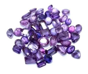 Natural 100 Ct Ceylon Sapphire Purple Pink Mix Cut Loose Gemstone Lot 10-11 Pcs - Picture 1 of 5