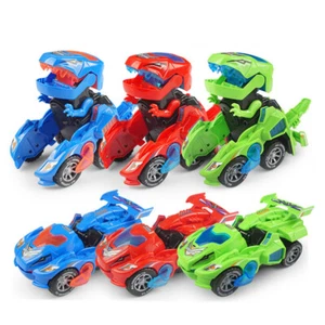 Transforming Dinosaur LED Car Automatic Dino Car For Kids 3+ Years Old Gifts D - Picture 1 of 26