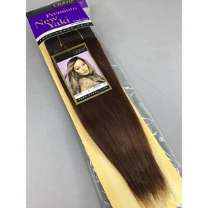 New Yaki #4 Dark Brown 10” Straight 100% Human Hair Extensions - Picture 1 of 4