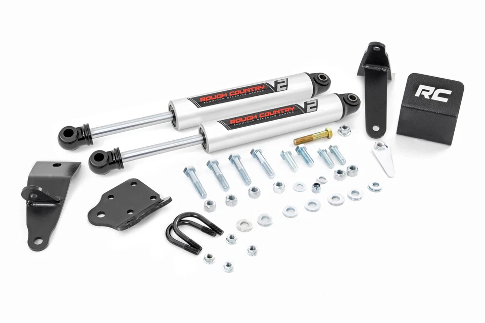 Rough Country V2 Dual Steering Stabilizer for 03-12 Ram 2500/3500 4WD - 8749570 - Image 1 of 1